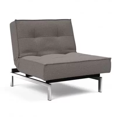 Fotel rozkładany Splitback Dance Grey chrom Innovation