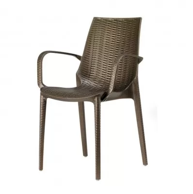 Krzesło Lucrezia z podłokietnikiem brązowe Scab Design