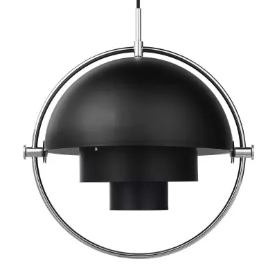 Lampa Wiszca Multi-Lite 32 cm Chrome Black Semi Matt Gubi
