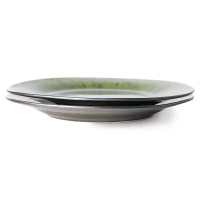 Zestaw 2 ceramicznych talerzy Emerelads zielony HKliving