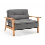 Fotel rozkadany Dublexo Frej Twist Charcoal Innovation