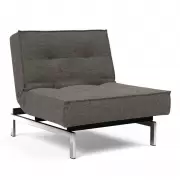 Fotel rozkadany Splitback Dark Grey chrom Innovation