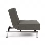 Fotel rozkadany Splitback Dark Grey chrom Innovation