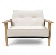 Fotel rozkadany Splitback Frej db naturalny Boucle Off-White Innovation