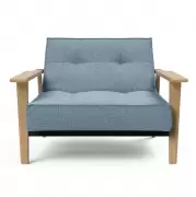 Fotel rozkadany Splitback Frej db naturalny Light Blue Innovation