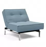 Fotel rozkadany Splitback Light Blue chrom Innovation