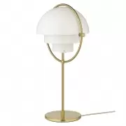 Lampa Stołowa Multi-Lite Brass White Semi Matt Gubi
