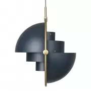 Lampa Wiszca Multi-Lite 32 cm Brass Midnight Blue Gubi