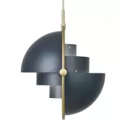 Lampa Wiszca Multi-Lite 32 cm Brass Midnight Blue Gubi