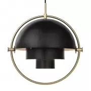Lampa Wisząca Multi-Lite Brass Soft Black Semi Matt Gubi