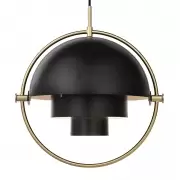 Lampa Wiszca Multi-Lite Brass Soft Black Semi Matt Gubi