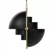 Lampa Wiszca Multi-Lite Brass Soft Black Semi Matt Gubi