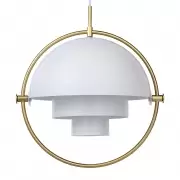 Lampa Wiszca Multi-Lite Brass White Semi Matt Gubi