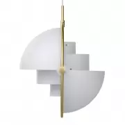 Lampa Wiszca Multi-Lite Brass White Semi Matt Gubi