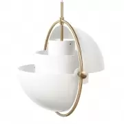 Lampa Wiszca Multi-Lite 32 cm Brass White Semi Matt Gubi