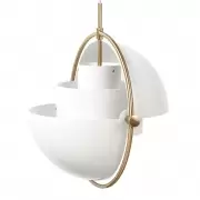 Lampa Wiszca Multi-Lite Brass White Semi Matt Gubi