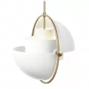 Lampa Wiszca Multi-Lite Brass White Semi Matt Gubi