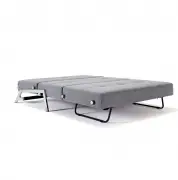 Sofa rozkadana Cubed 140 cm chromowana podstawa Twist Granite Innovation