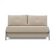 Sofa rozkadana Cubed 140 cm chromowana podstawa Sand Grey Innovation