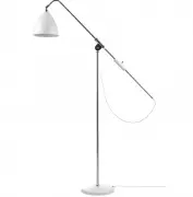 LAMPA PODOGOWA BL4 STAL CHROMOWANA-CZARNY KLOSZ GUBI