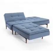 Sofa rozkadana Dublexo 558 Soft Indigo ciemne drewno Innovation
