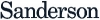 Sanderson