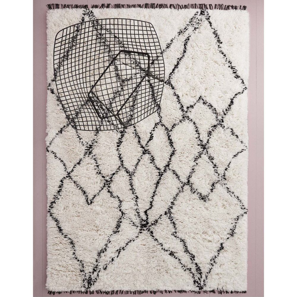 DYWAN RUFFLE CZARNY 170 x 240 LINIE DESIGN