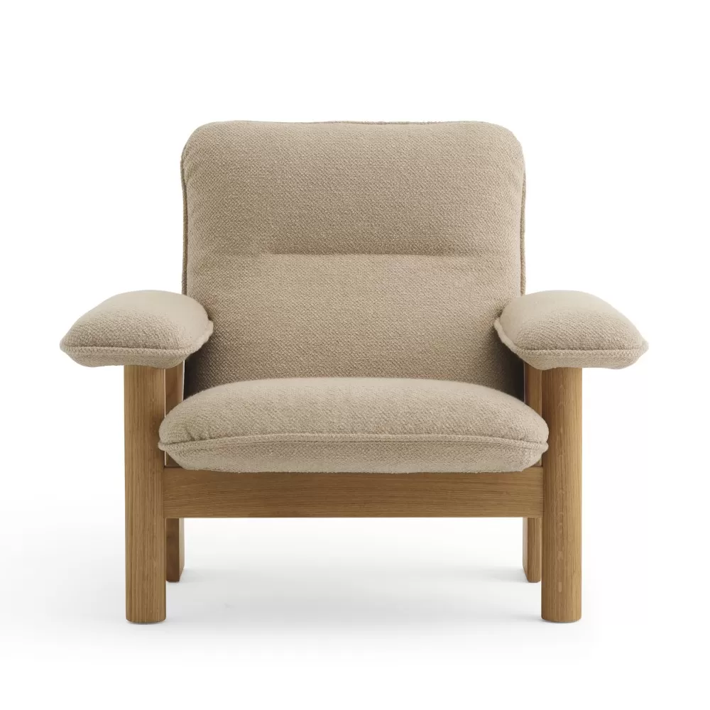 Fotel Brasilia Natural Oak Bouclé 02 Audo
