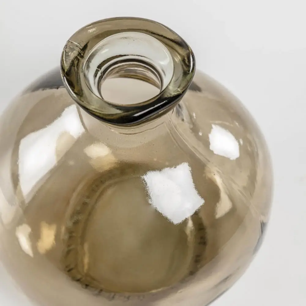 Wazon Bubble 18 cm brown glass
