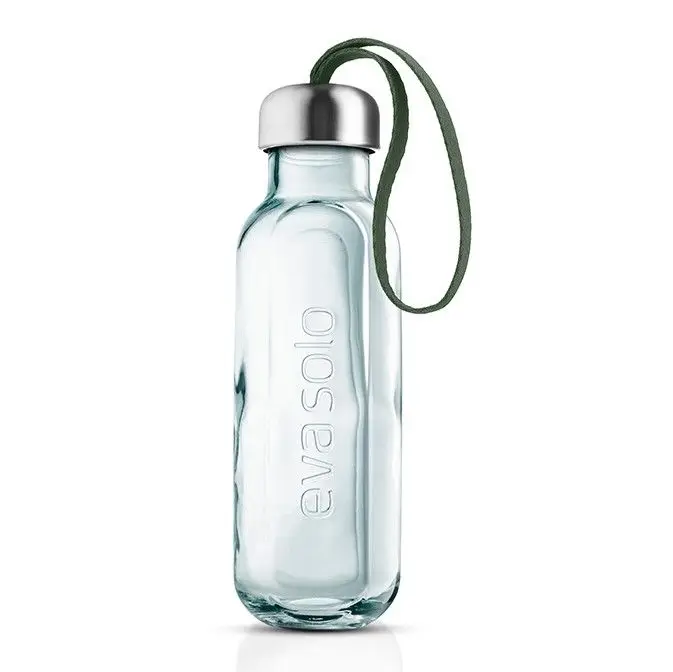 Butelka z recyklingowanego szkła zielona Eva solo