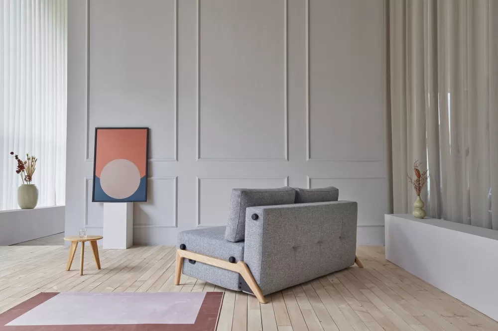 Sofa rozkładana Cubed 160 cm dąb Twist Granite Innovation