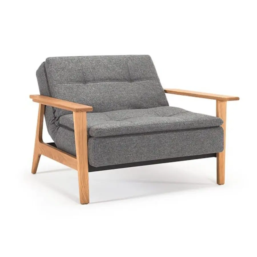 Fotel rozkładany Dublexo Frej Twist Charcoal Innovation