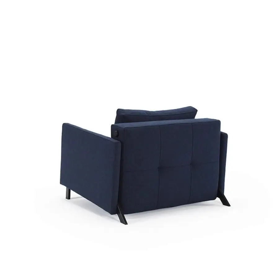 Fotel rozkładany Cubed z podłokietnikiem Dance Blue Innovation