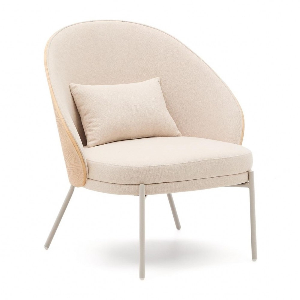 Fotel Eamy Beżowy Szenil Kave Home