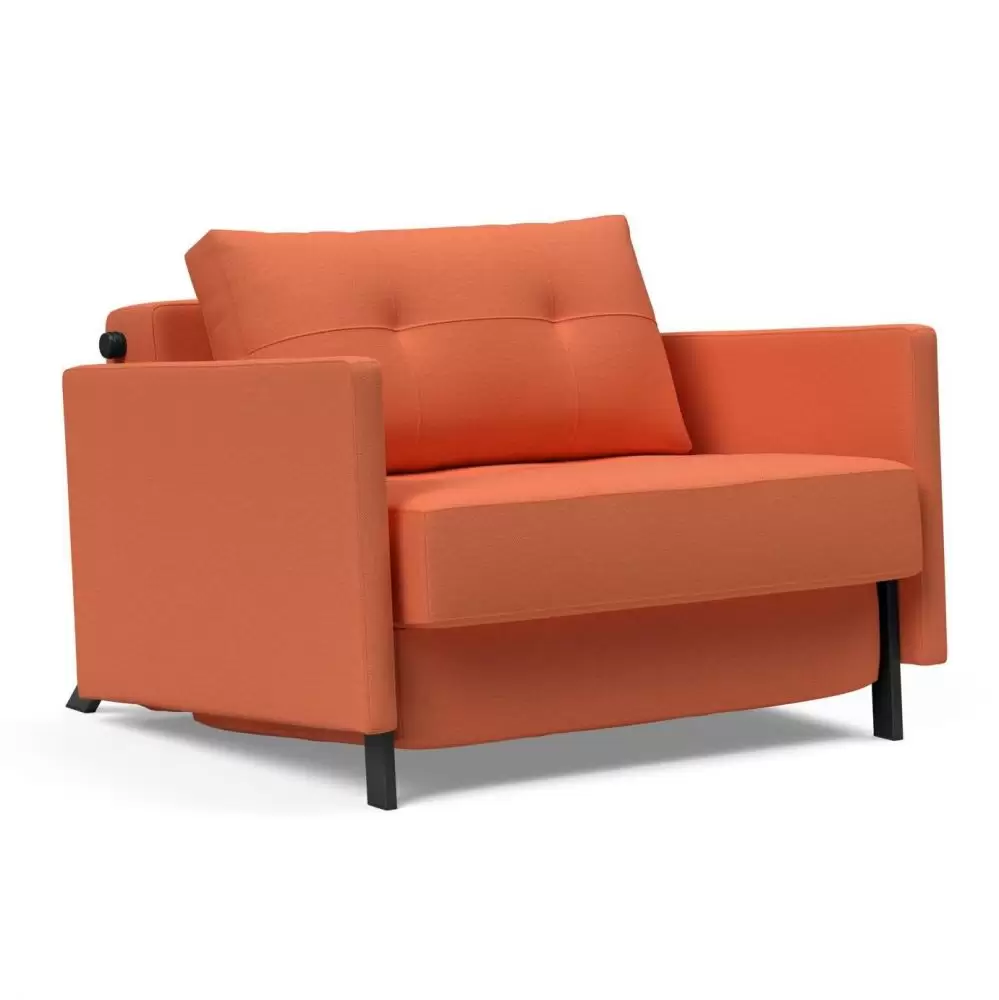 Fotel rozkładany Cubed z podłokietnikiem Argus Rust Innovation