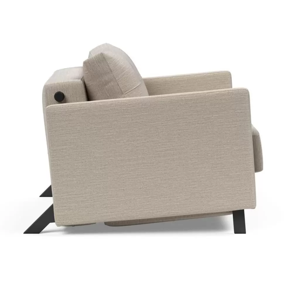 Fotel rozkładany Cubed z podłokietnikiem Sand Grey Innovation