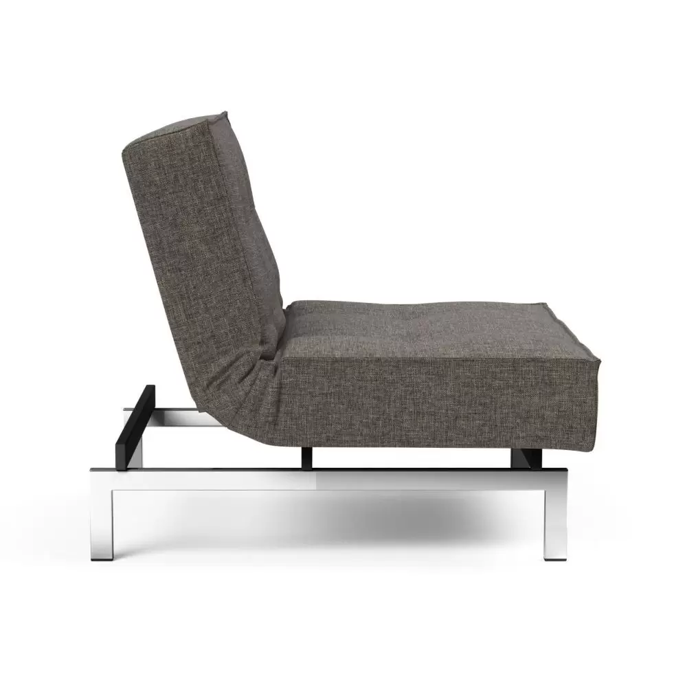 Fotel rozkładany Splitback Dark Grey chrom Innovation