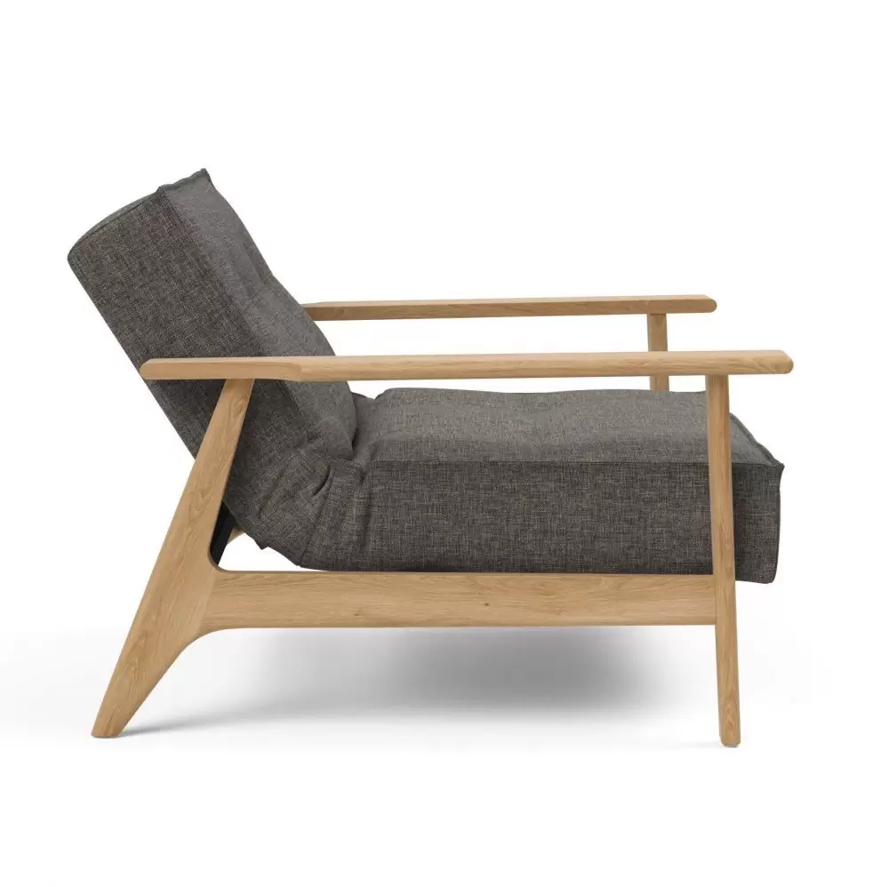Fotel rozkładany Splitback Frej dąb naturalny Dark Grey Innovation