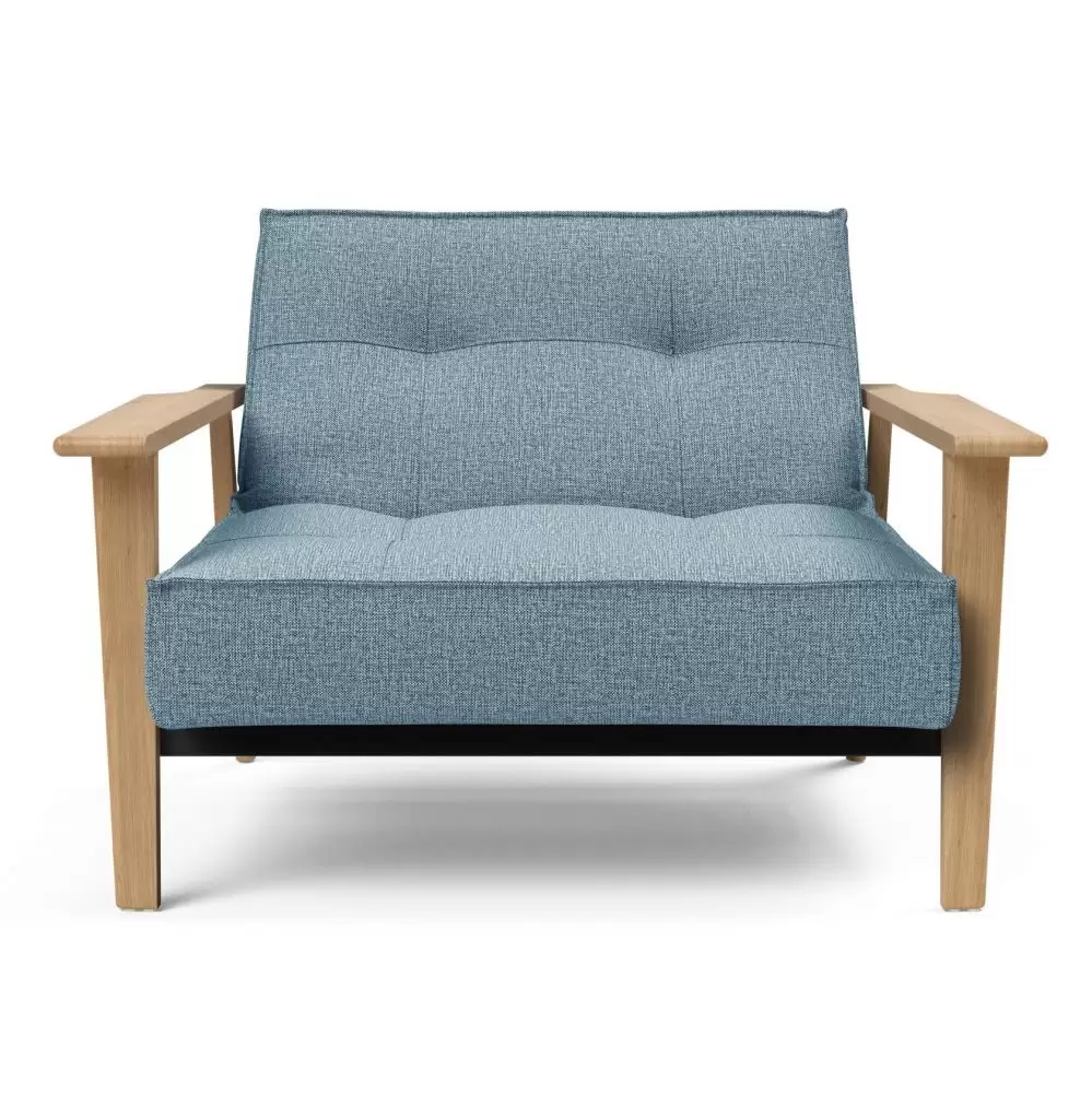 Fotel rozkładany Splitback Frej dąb naturalny Light Blue Innovation