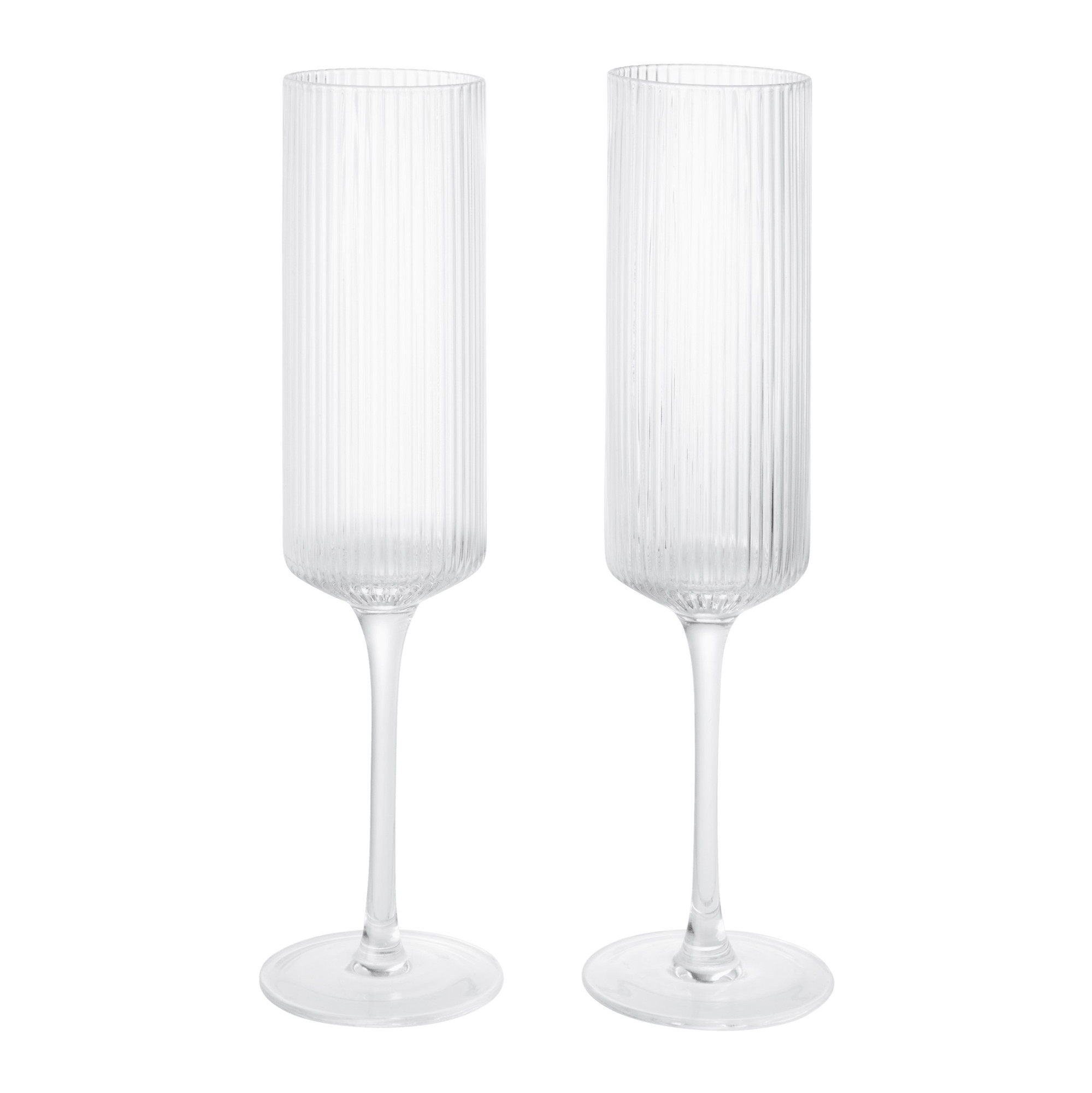 Kieliszki Do Szampana Ripple Flutes 2 Szt. Transparentne Ferm Living