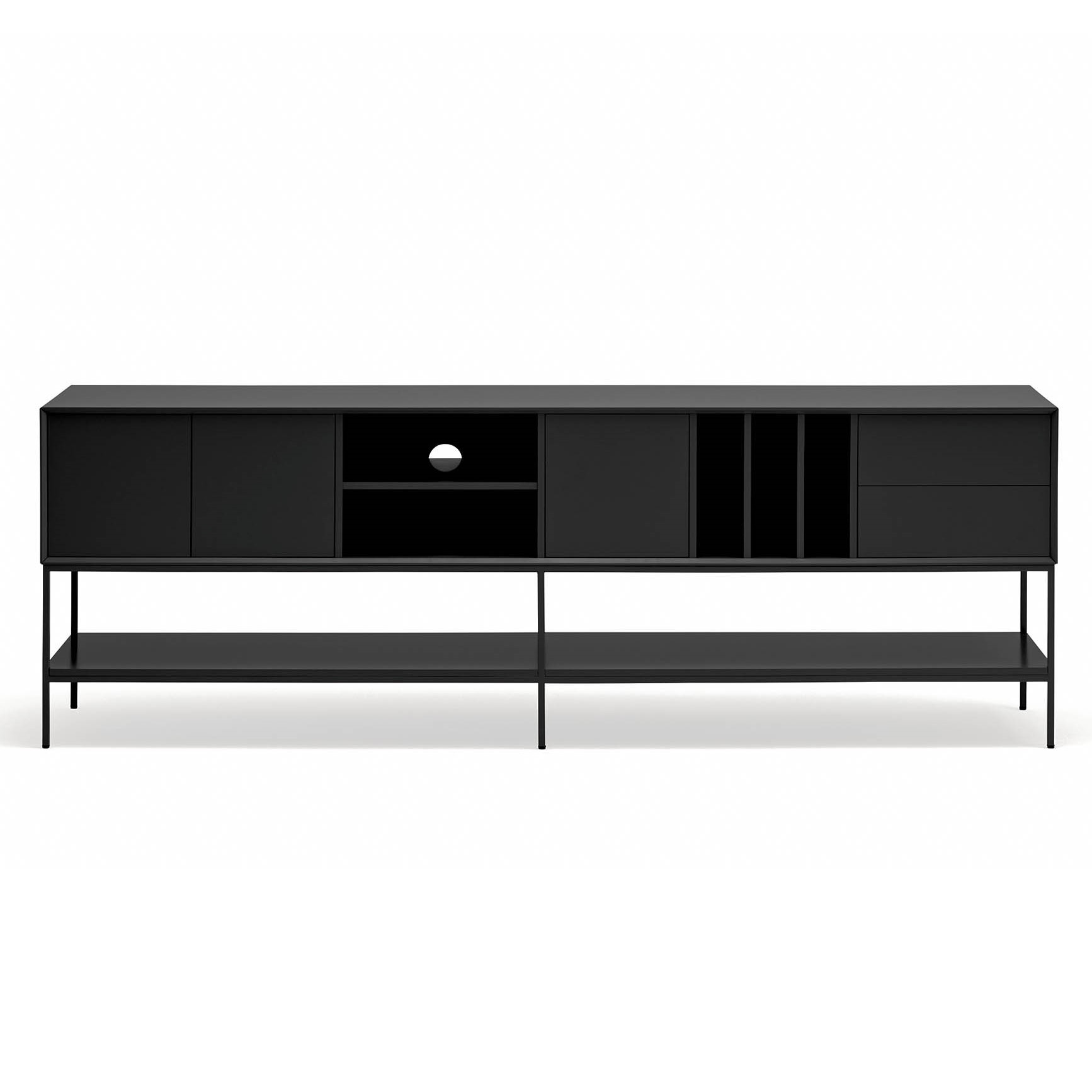 Komoda Tv Platt 220 Cm Czarna Teulat