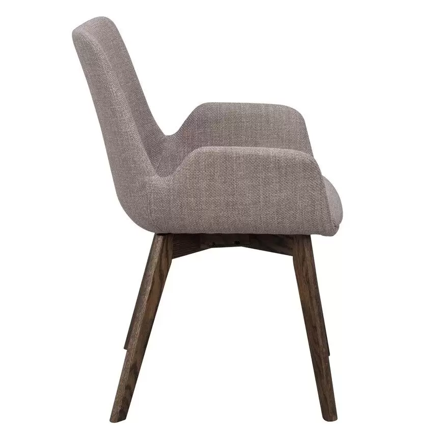 Krzesło Drimsdale szare-brązowe nogi Rowico