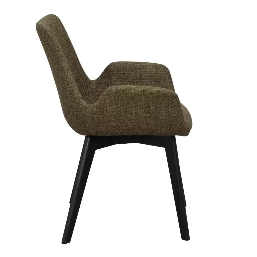 Krzesło Drimsdale zielone-czarne nogi Rowico