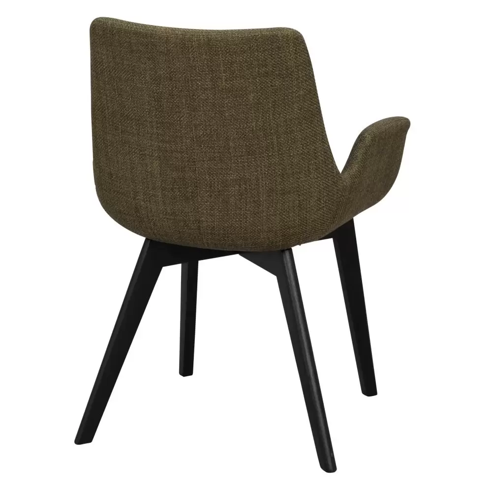 Krzesło Drimsdale zielone-czarne nogi Rowico