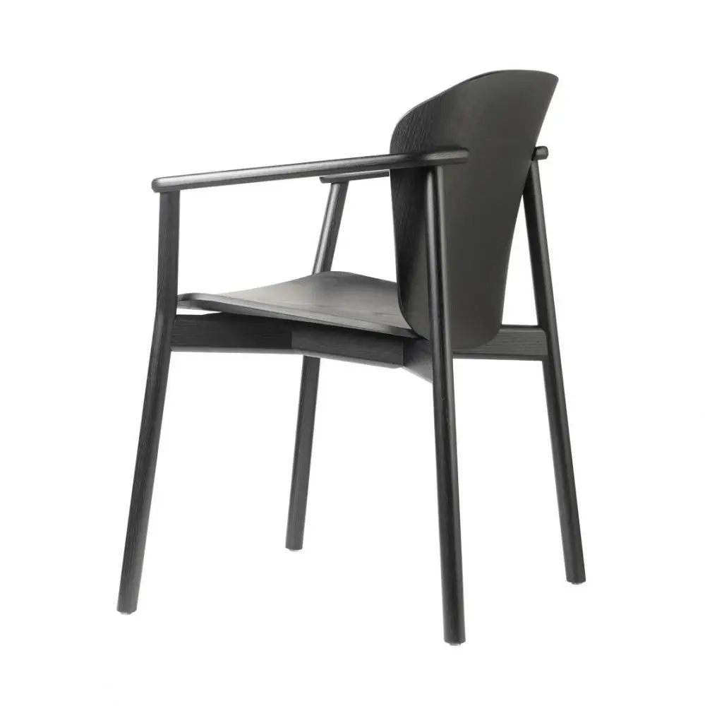 Krzesło Finn All Wood z podłokietnikami czarne Scab Design