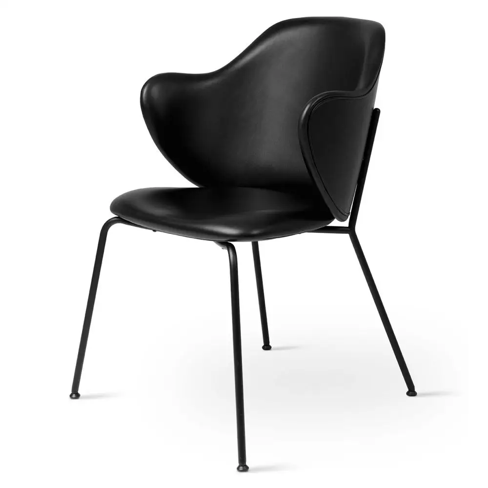 Krzesło Lassen skórzane silk Black By Lassen