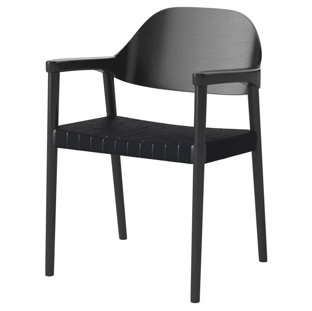 Krzesło Mebla czarny dąb czarne siedzisko Bolia