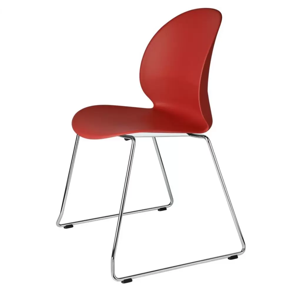 Krzesło N02-20 ciemna czerwień Fritz Hansen