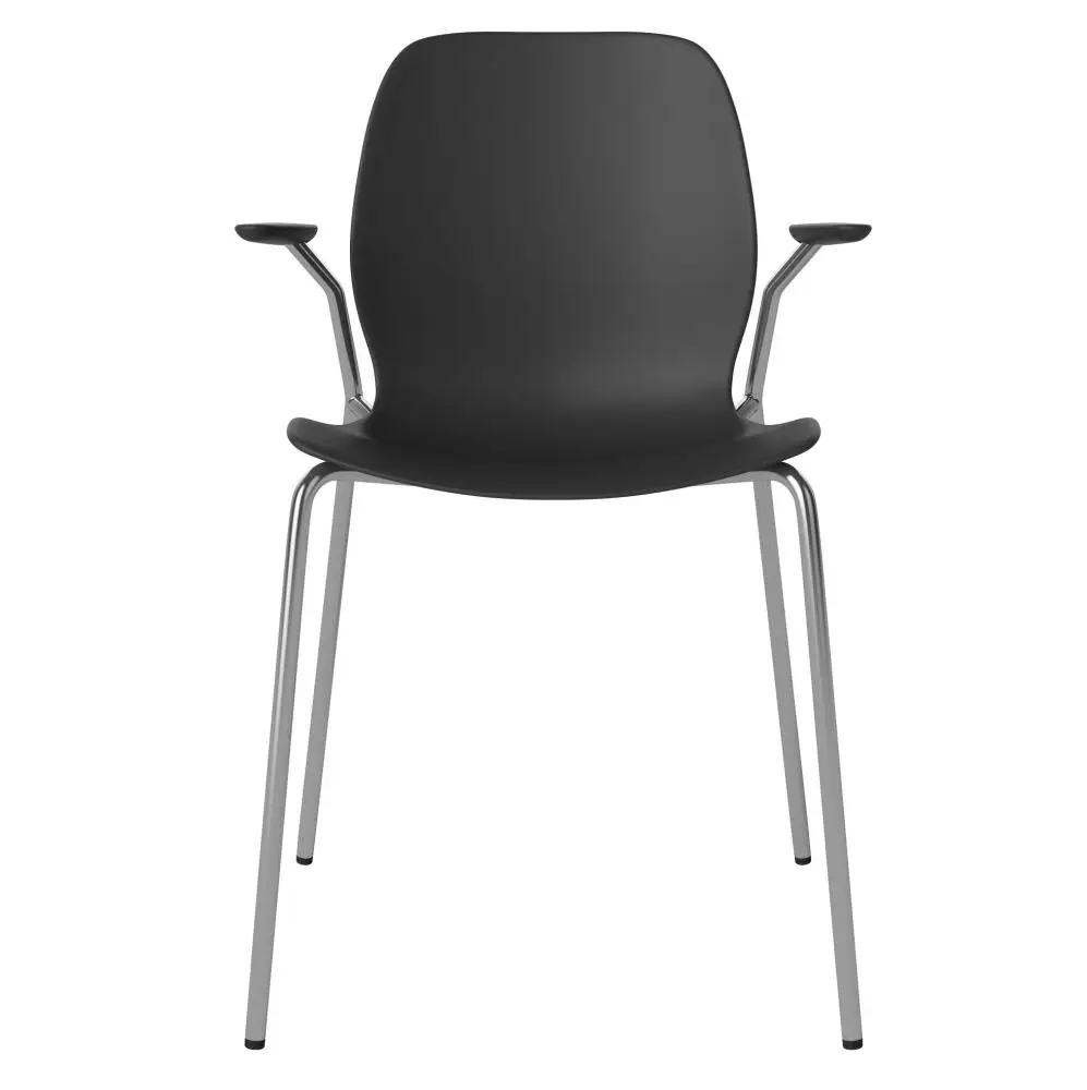 Krzesło Seed z podłokietnikami czarne Bolia