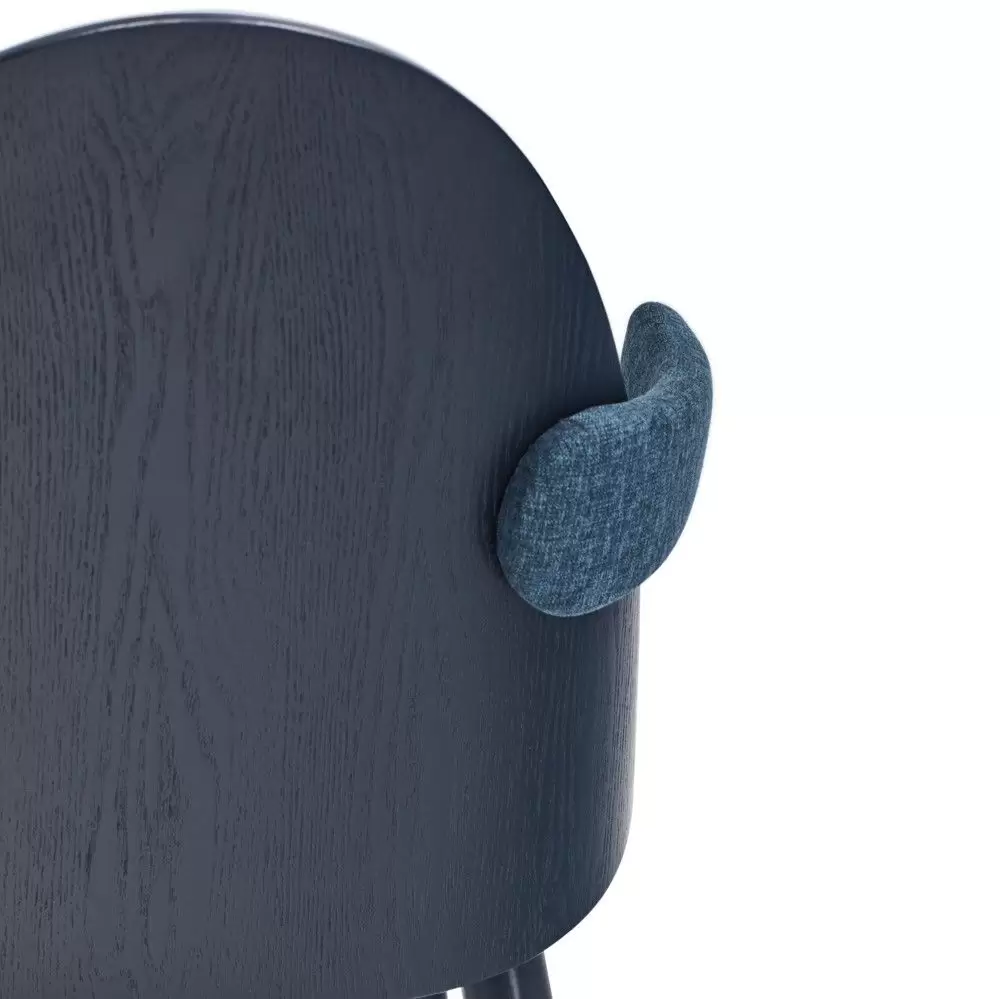 Krzesło Uma z podłokietnikiem niebieskie Teulat